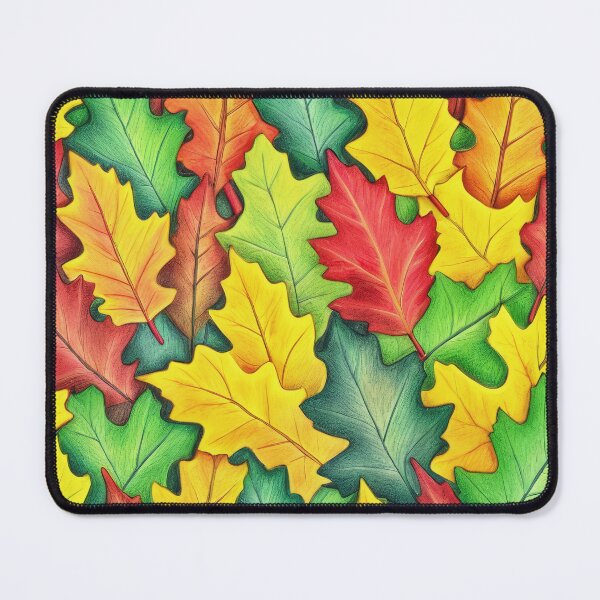 Item preview, Pattern with Colorful Oak Leaves, Capturing the Essence of Nature's Seasons.  designed and sold by twisted-dot.