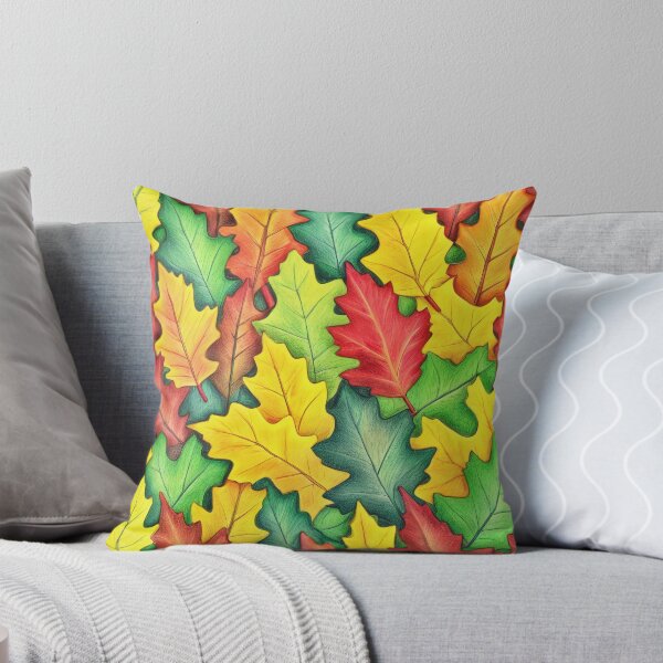 Item preview, Pattern with Colorful Oak Leaves, Capturing the Essence of Nature's Seasons.  designed and sold by twisted-dot.