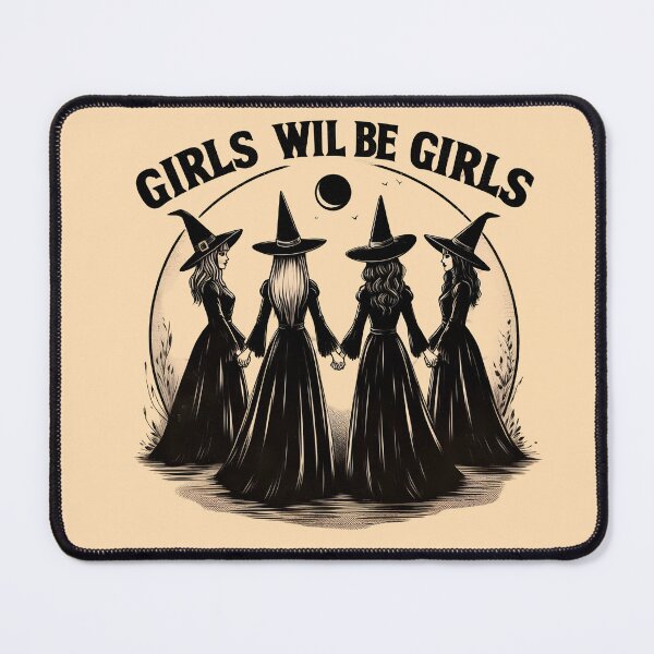 Item preview, Girls Will Be Girls Witch, Funny Witch, Halloween Witchy Vibes Horror designed and sold by svarupa.
