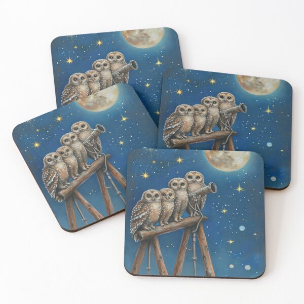 Item preview, Whimsical Owl Stargazers designed and sold by cute-animals99.
