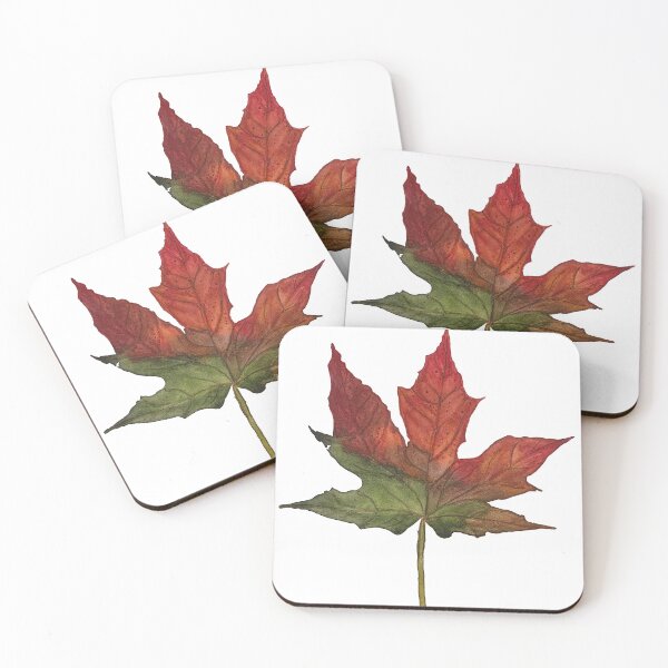 Item preview, Red and Green Maple Leaf designed and sold by Lisa Neuman Watercolors.