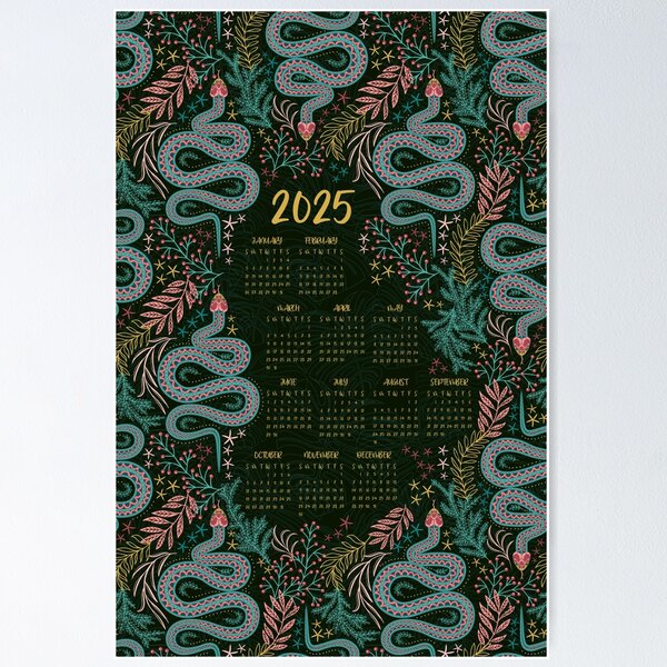 2025 calendar - Year of the snake Poster
