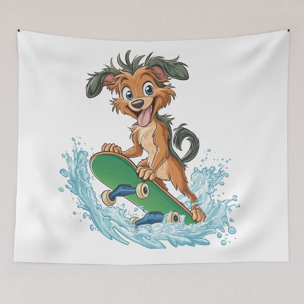 Item preview, Dog on skateboard on a wave designed and sold by Osintown.