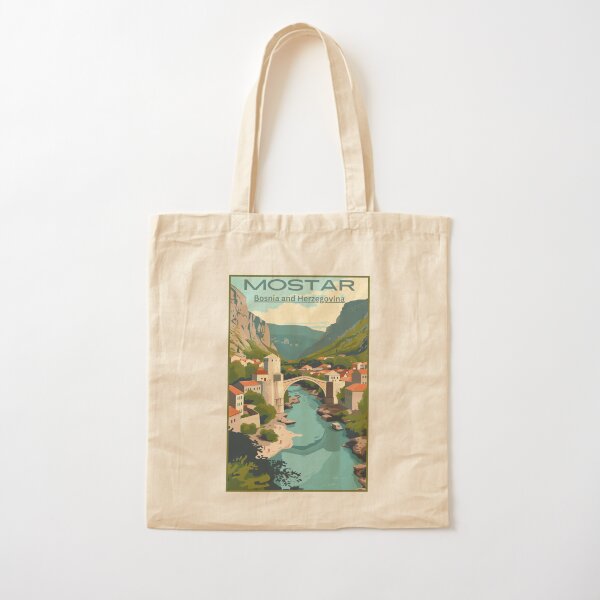 Item preview, Mostar Vintage Travel Poster-Bridging History in Mostar designed and sold by nostalgiawatchr.