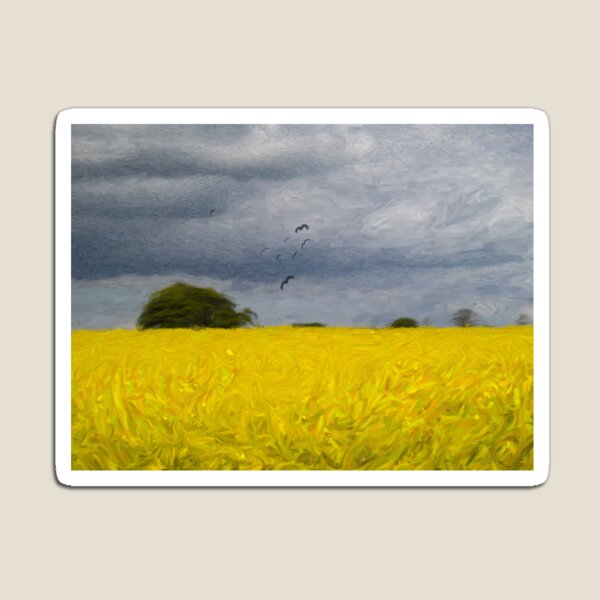 Rapeseed Fields - Impressionist - Oil Painting Effect Magnet