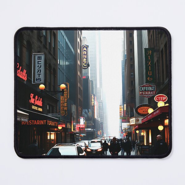 Item preview, Saturated vintage NYC cityscape, dark and mysterious designed and sold by mikaws.
