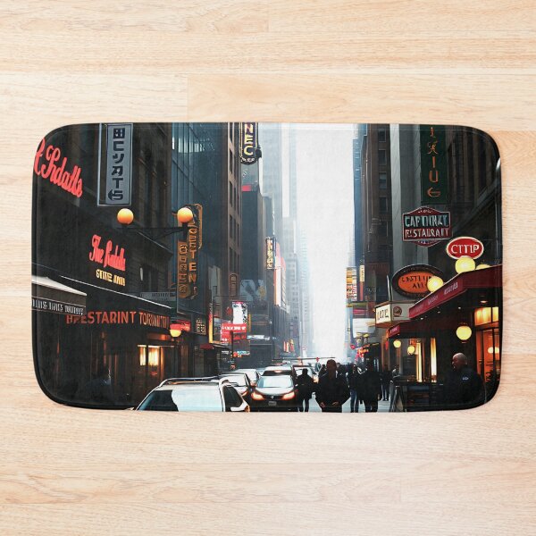 Item preview, Saturated vintage NYC cityscape, dark and mysterious designed and sold by mikaws.