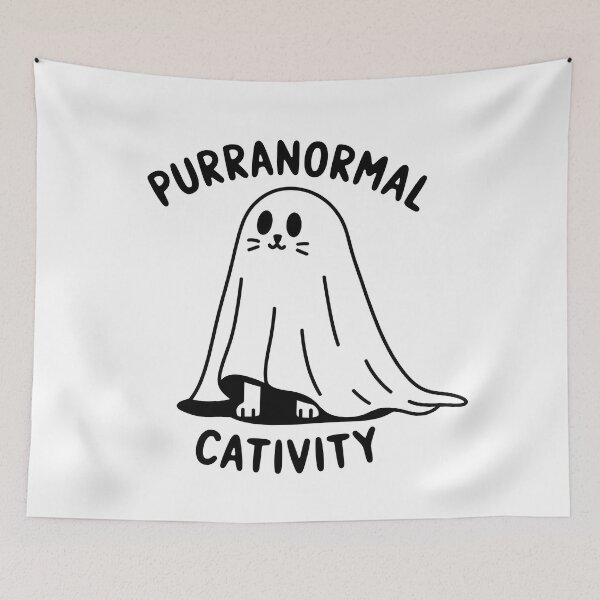 Item preview, Purranormal cativity halloween cat Sticker designed and sold by NextDoorShoop.