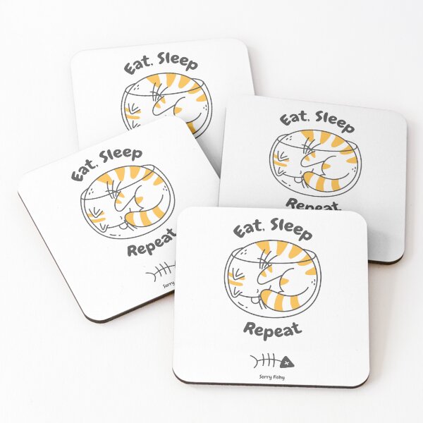 Item preview, Eat, Sleep, Repeat - Cat in Fishbowl designed and sold by haArtBook.