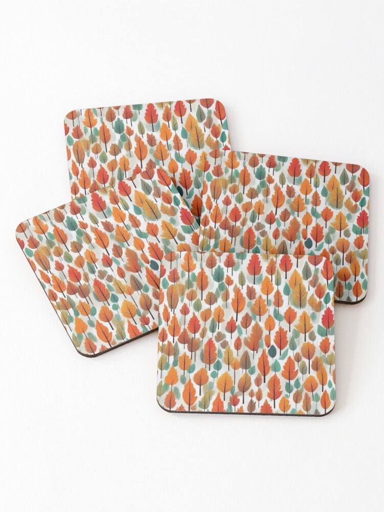 Thumbnail 1 of 5, Coasters (Set of 4), Autumn pattern designed and sold by Fil4.
