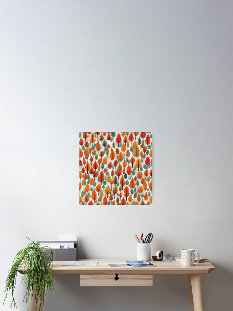Thumbnail 2 of 3, Poster, Autumn pattern designed and sold by Fil4.
