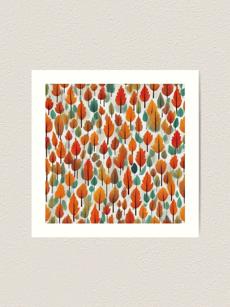 Thumbnail 1 of 3, Art Print, Autumn pattern  designed and sold by Fil4.