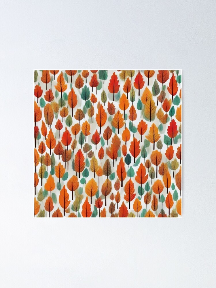 Thumbnail 1 of 3, Poster, Autumn pattern designed and sold by Fil4.