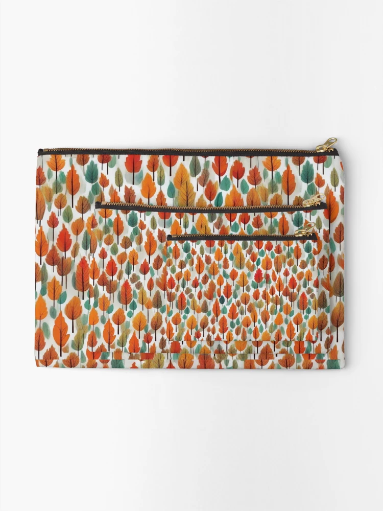 Thumbnail 2 of 4, Zipper Pouch, Autumn pattern designed and sold by Fil4.