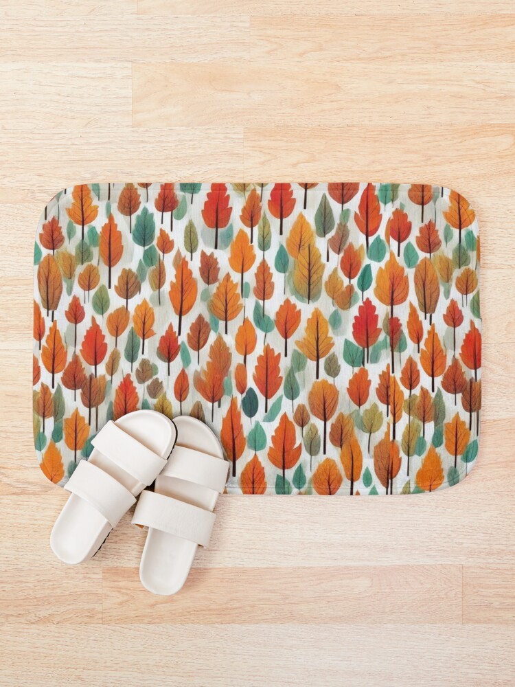 Thumbnail 1 of 6, Bath Mat, Autumn pattern  designed and sold by Fil4.