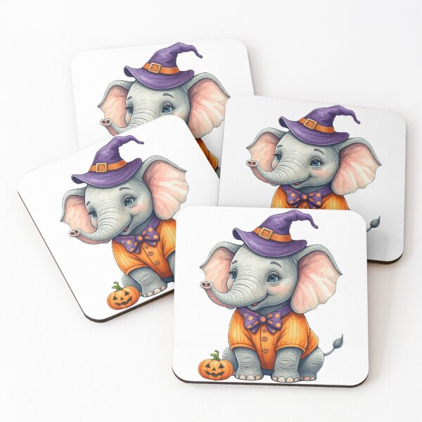 Item preview, Adorable Elephant Dressed as a Halloween Wizard Ready for Trick-or-Treat Fun! designed and sold by prkpuriku.