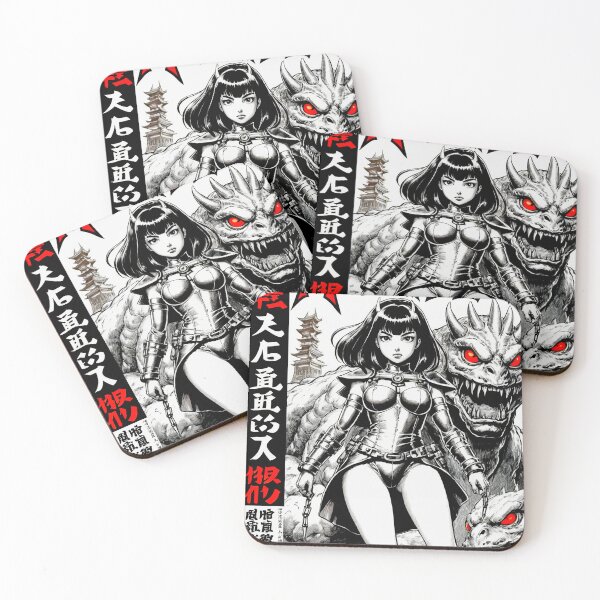 Item preview, Classic Black & White Monster and Anime Girl Design designed and sold by AnimeMangaGirls.