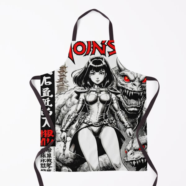 Item preview, Classic Black & White Monster and Anime Girl Design designed and sold by AnimeMangaGirls.