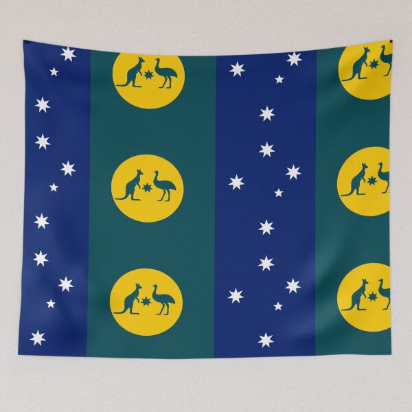 Item preview, Australia Sun-Crest Flag with Southern Cross  designed and sold by Kangaroo Sun.