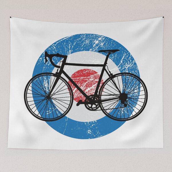Item preview, Road bike, retro 1960s mod target light background designed and sold by Ricogfx.