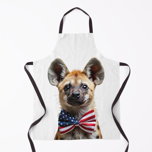 Item preview, Funny cool Hyena wearing a USA flag bow tie designed and sold by LazyOwlStore.