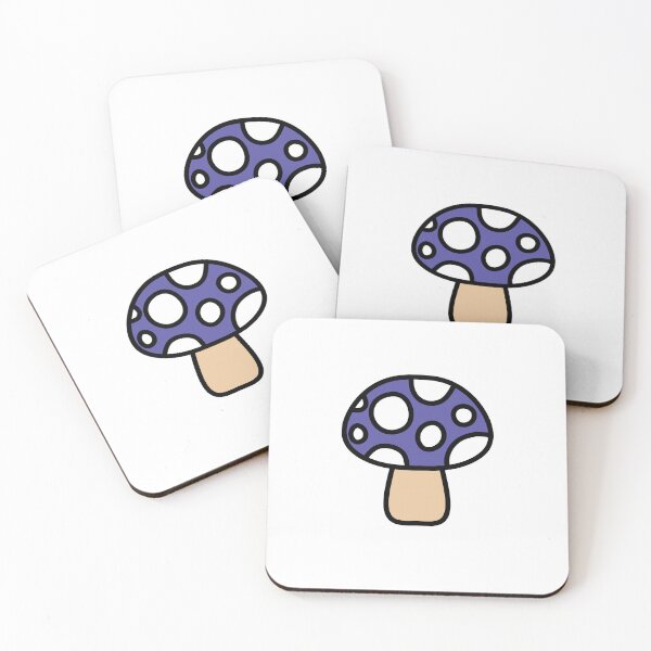 Item preview, Retro Cute Mushroom Purple and White designed and sold by MrsCreative1.