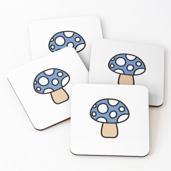 Item preview, Retro Cute Mushroom Blue and White  designed and sold by MrsCreative1.