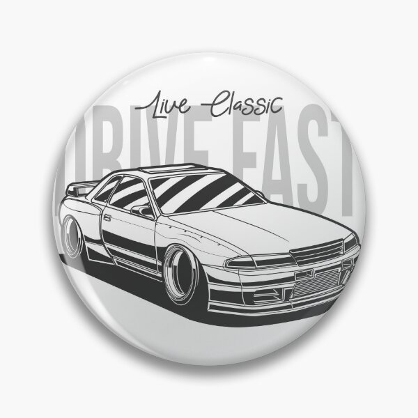 Item preview, "DRIVE FAST" JDM Nissan GTR 32 Line Art designed and sold by TrilogyMerch.