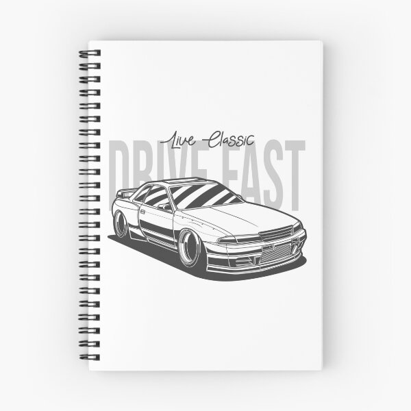 Item preview, "DRIVE FAST" JDM Nissan GTR 32 Line Art designed and sold by TrilogyMerch.