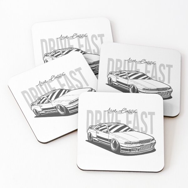 Item preview, "DRIVE FAST" JDM Nissan GTR 32 Line Art designed and sold by TrilogyMerch.