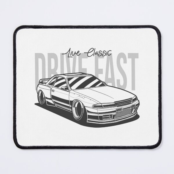 Item preview, "DRIVE FAST" JDM Nissan GTR 32 Line Art designed and sold by TrilogyMerch.