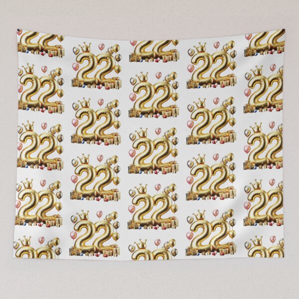 Item preview, Golden Balloon Number 22 with Crown and Birthday Party Decorations designed and sold by momo9981.
