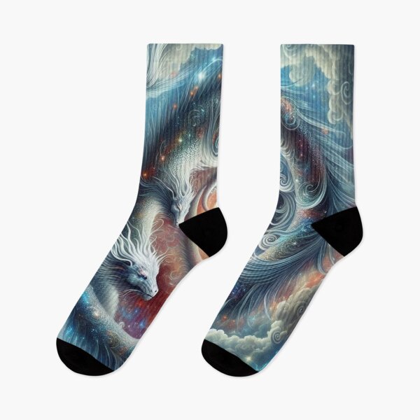 Item preview, Celestial Serpentine A Cosmic Dance of Dragons designed and sold by TeslaSt0re.