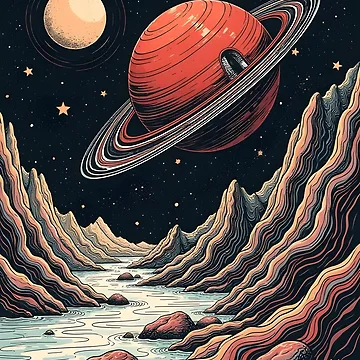 Artwork thumbnail, Planet saturn by RobiCom