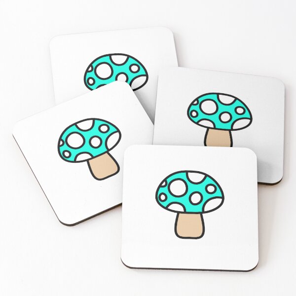 Item preview, Retro Cute Mushroom Light Blue and White  designed and sold by MrsCreative1.