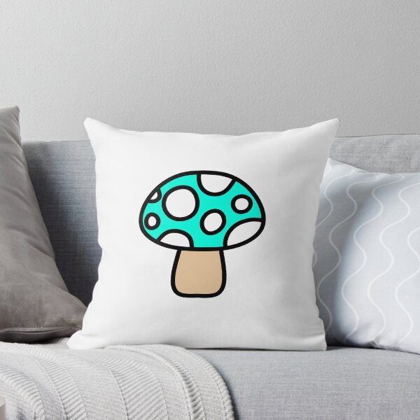 Item preview, Retro Cute Mushroom Light Blue and White  designed and sold by MrsCreative1.