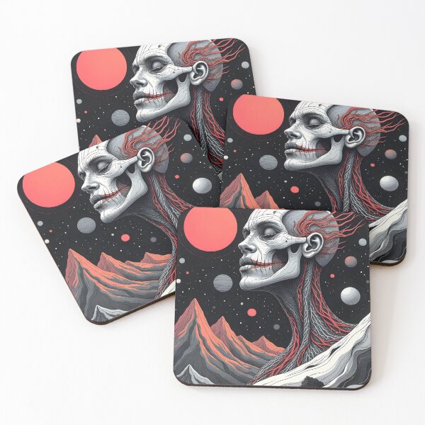 Item preview, A photograph of mountains against the backdrop of space with a human head designed and sold by RobiCom.