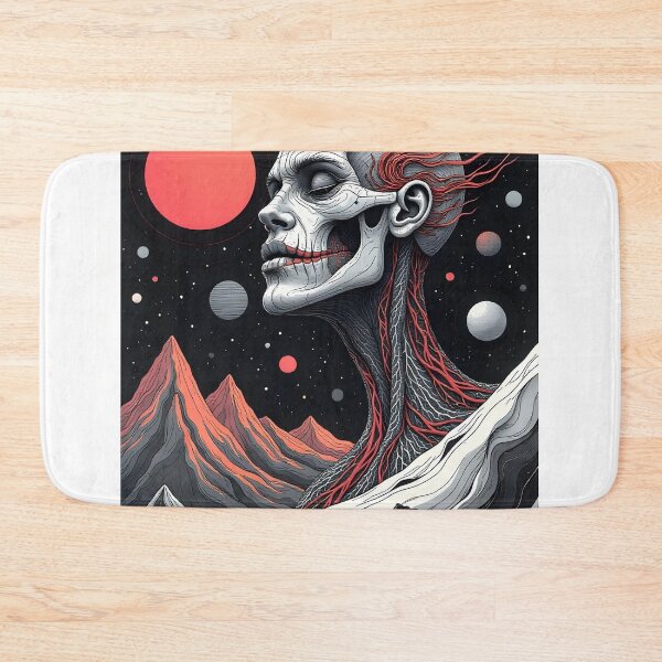 Item preview, A photograph of mountains against the backdrop of space with a human head designed and sold by RobiCom.