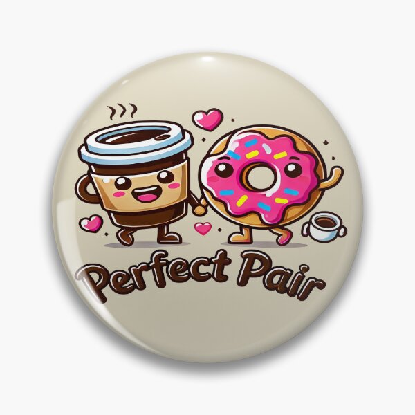 Aperçu de l'œuvre Perfect Pair : Café et Donut créée et vendue par FAONIM.