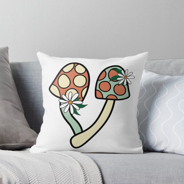 Item preview, Retro Mushroom Drawing Green and Orange designed and sold by MrsCreative1.