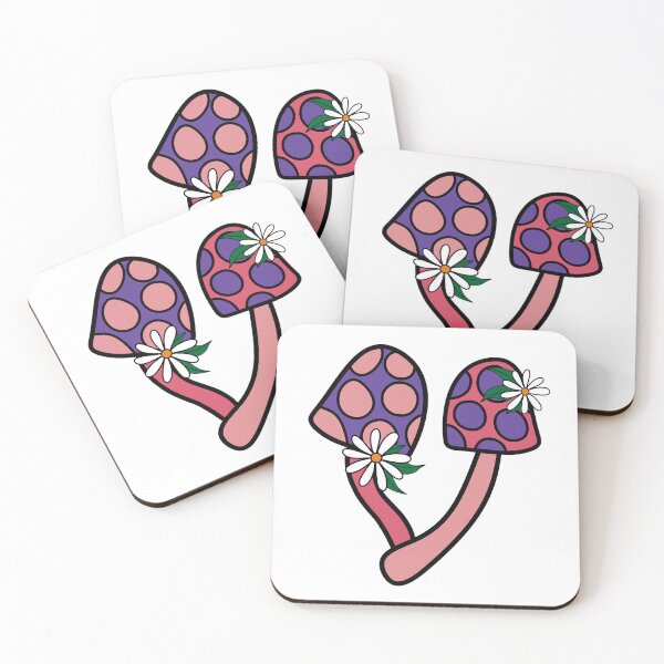 Item preview, Retro Mushroom Drawing Pink and Purple designed and sold by MrsCreative1.