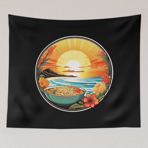 Artikelvorschau, Leckere Ramen auf Hawaii bei Sonnenuntergang entworfen und verkauft von NautiChic.