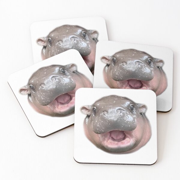 Item preview, Moo Deng Hippo Happy Face designed and sold by AlexMancic.