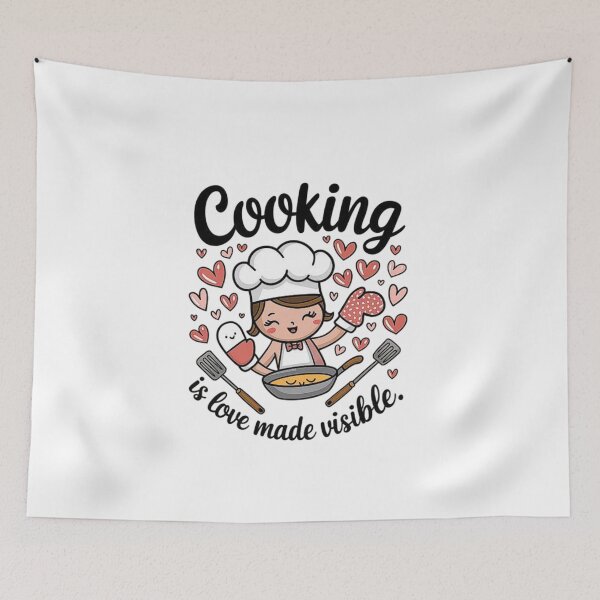Item preview, Adorable Chef Cooking Illustration - Love Made Visible designed and sold by love3617.