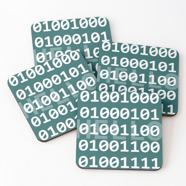 Item preview, Binary Code : Hello - A Modern Digital Greeting designed and sold by Chroma Artis.