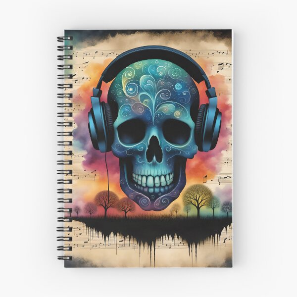 Item preview, Abstract Music Skull DJ designed and sold by Ricaso.