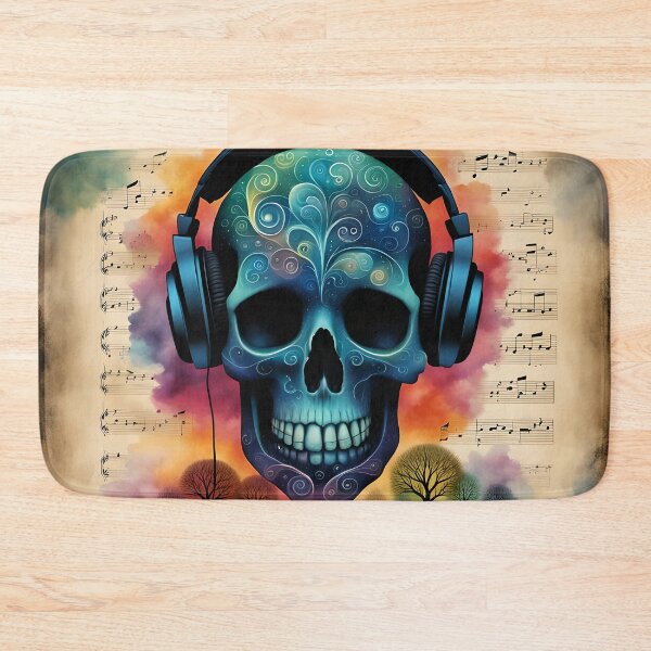 Item preview, Abstract Music Skull DJ designed and sold by Ricaso.