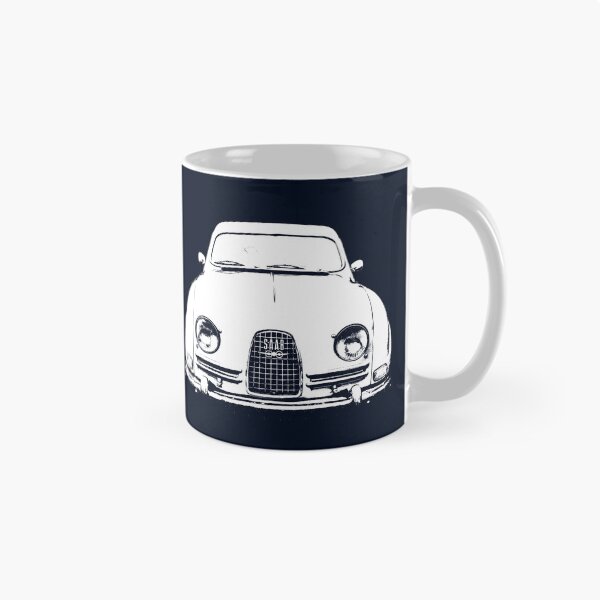 Item preview, Saab 96 classic 1960s Swedish car block white designed and sold by soitwouldseem.