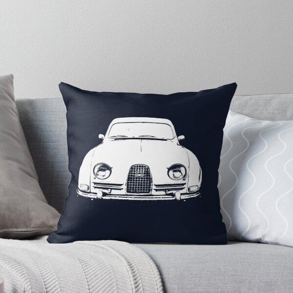 Item preview, Saab 96 classic 1960s Swedish car block white designed and sold by soitwouldseem.