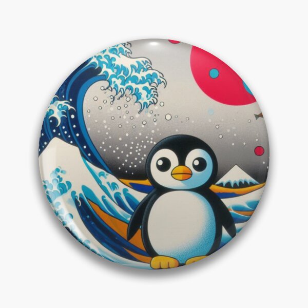 Item preview, Penguin in a Japanese Pop Art Style designed and sold by romeobravado.